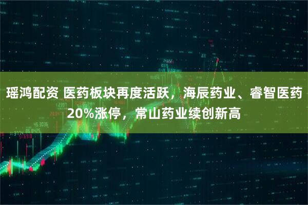 瑶鸿配资 医药板块再度活跃，海辰药业、睿智医药20%涨停，常山药业续创新高
